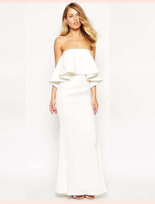 bridal maxi with frill